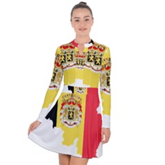 Belgium Country Europe Flag Long Sleeve Panel Dress by Sapixe