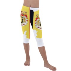 Belgium Country Europe Flag Kids  Lightweight Velour Capri Leggings 