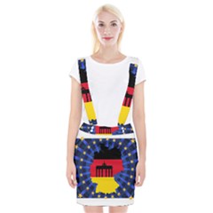 Republic Germany Deutschland Map Braces Suspender Skirt by Sapixe