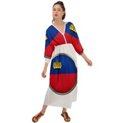 Lithuania Flag Country Symbol Grecian Style  Maxi Dress by Sapixe