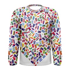 Heart Flags Countries United Unity Men s Long Sleeve Tee by Sapixe