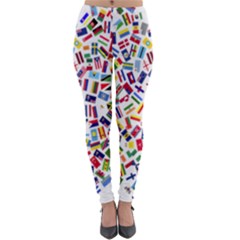 Heart Flags Countries United Unity Lightweight Velour Leggings by Sapixe