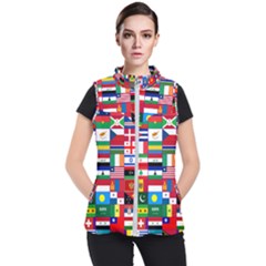 Flags Countries International Women s Puffer Vest