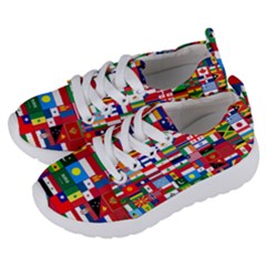 Flags Countries International Kids  Lightweight Sports Shoes by Sapixe