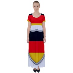 Flag German Germany Country Symbol High Waist Short Sleeve Maxi Dress