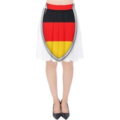 Flag German Germany Country Symbol Velvet High Waist Skirt