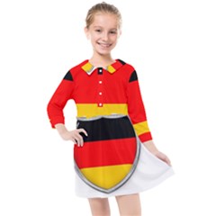 Flag German Germany Country Symbol Kids  Quarter Sleeve Shirt Dress by Sapixe