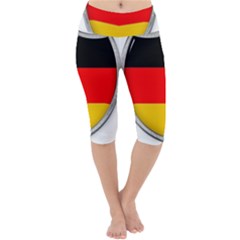 Flag German Germany Country Symbol Lightweight Velour Cropped Yoga Leggings