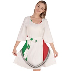 Flag Italy Country Italian Symbol Velour Kimono Dress