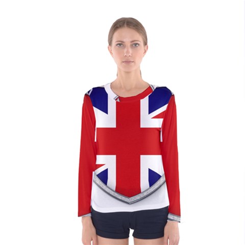 Flag Union Jack Uk British Symbol Women s Long Sleeve Tee by Sapixe