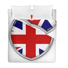 Flag Union Jack Uk British Symbol Duvet Cover Double Side (full/ Double Size) by Sapixe
