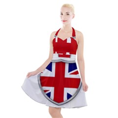 Flag Union Jack Uk British Symbol Halter Party Swing Dress  by Sapixe