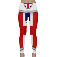 Flag Union Jack Uk British Symbol Lightweight Velour Classic Yoga Leggings by Sapixe