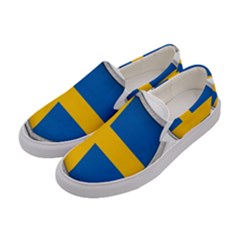 Flag Sweden Country Swedish Symbol Women s Canvas Slip Ons by Sapixe