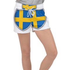 Flag Sweden Country Swedish Symbol Women s Velour Lounge Shorts