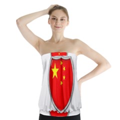 Flag China Country Nation Asia Strapless Top by Sapixe