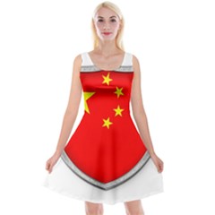 Flag China Country Nation Asia Reversible Velvet Sleeveless Dress