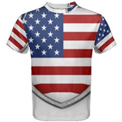 Flag Usa America American National Men s Cotton Tee by Sapixe