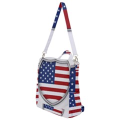 Flag Usa America American National Crossbody Backpack