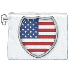 Flag Usa America American National Canvas Cosmetic Bag (xxl) by Sapixe