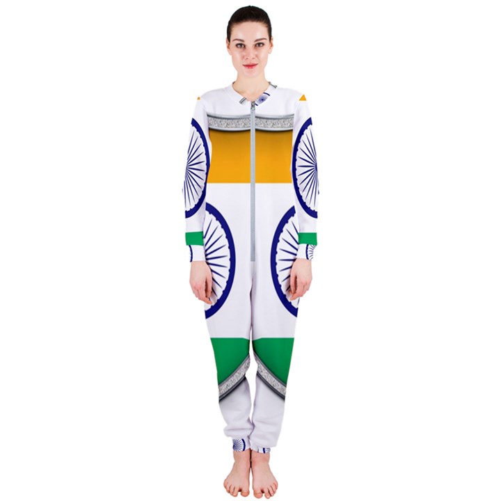 Flag India Nation Country Banner OnePiece Jumpsuit (Ladies) 