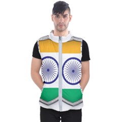 Flag India Nation Country Banner Men s Puffer Vest by Sapixe