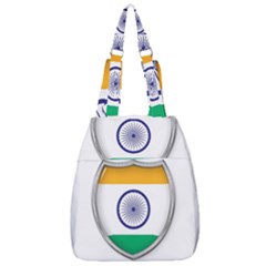 Flag India Nation Country Banner Center Zip Backpack