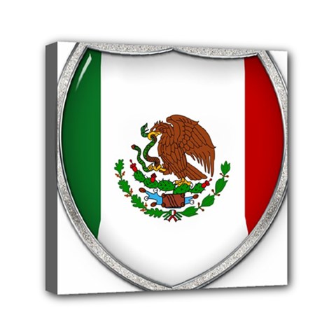 Flag Mexico Country National Mini Canvas 6  X 6  (stretched) by Sapixe