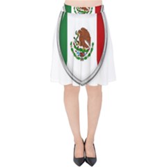 Flag Mexico Country National Velvet High Waist Skirt