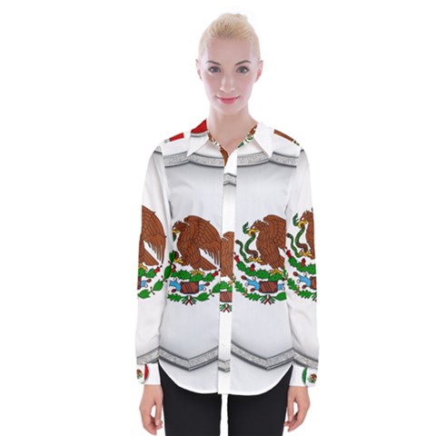 Flag Mexico Country National Womens Long Sleeve Shirt by Sapixe