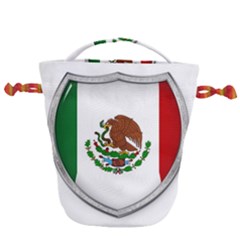 Flag Mexico Country National Drawstring Bucket Bag by Sapixe