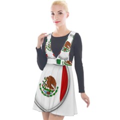 Flag Mexico Country National Plunge Pinafore Velour Dress by Sapixe