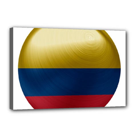 Colombia Flag Country National Canvas 18  X 12  (stretched) by Sapixe