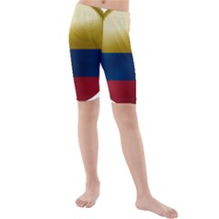 Colombia Flag Country National Kids  Mid Length Swim Shorts