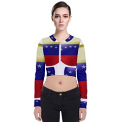 Venezuela Flag Country Nation Long Sleeve Zip Up Bomber Jacket by Sapixe