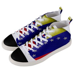 Venezuela Flag Country Nation Men s Mid-top Canvas Sneakers by Sapixe