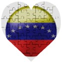 Venezuela Flag Country Nation Wooden Puzzle Heart View1