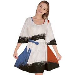 Flag France Flags French Country Velour Kimono Dress