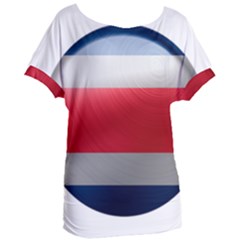 Costa Rica Flag Country Symbol Women s Oversized Tee