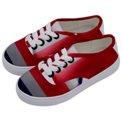 Costa Rica Flag Country Symbol Kids  Classic Low Top Sneakers by Sapixe