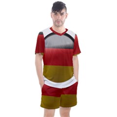 Germany Flag Europe Country Men s Mesh Tee And Shorts Set