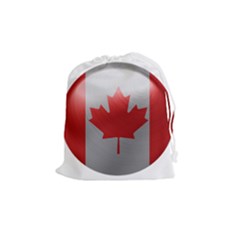 Canada Flag Country Symbol Nation Drawstring Pouch (medium) by Sapixe