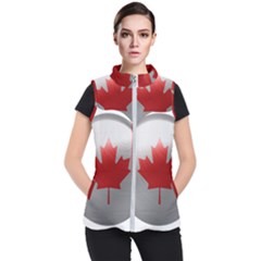 Canada Flag Country Symbol Nation Women s Puffer Vest by Sapixe