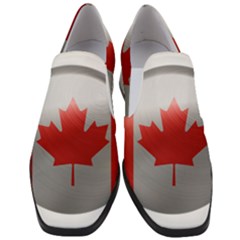 Canada Flag Country Symbol Nation Women Slip On Heel Loafers by Sapixe