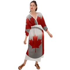 Canada Flag Country Symbol Nation Grecian Style  Maxi Dress by Sapixe