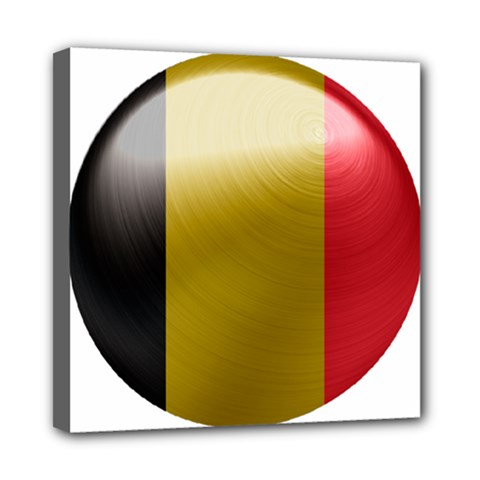 Belgium Flag Country Europe Mini Canvas 8  X 8  (stretched) by Sapixe