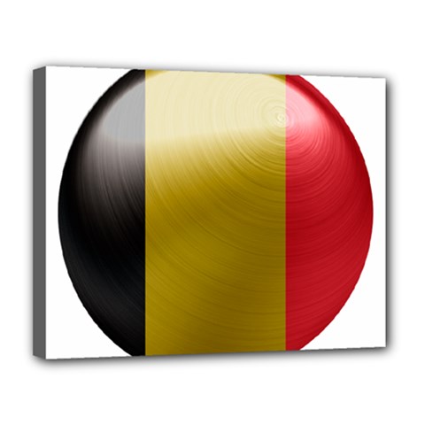 Belgium Flag Country Europe Canvas 14  X 11  (stretched) by Sapixe