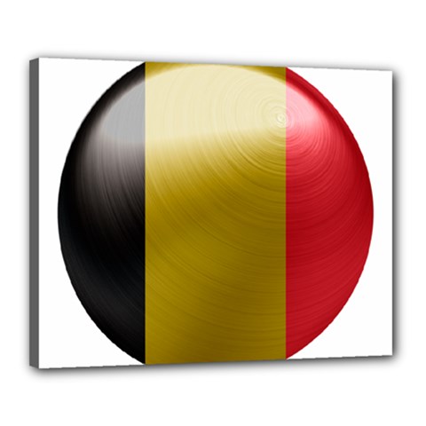 Belgium Flag Country Europe Canvas 20  X 16  (stretched) by Sapixe