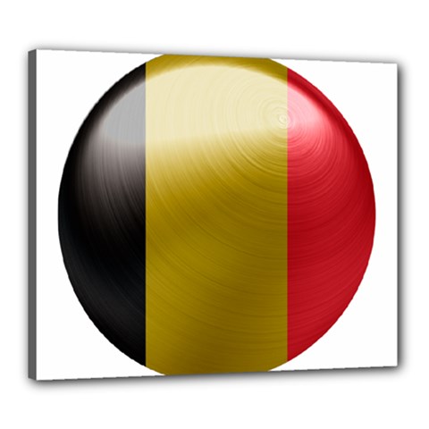 Belgium Flag Country Europe Canvas 24  X 20  (stretched) by Sapixe