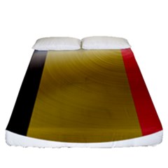 Belgium Flag Country Europe Fitted Sheet (queen Size) by Sapixe